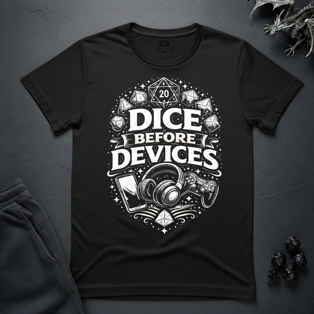Dice Before Devices - T-Shirt